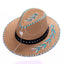 Hand Painted Blue Leaf Hat