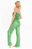 Hattie Bandeau Jumpsuit - Emerald Opulence