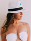 Hand Painted Hat - Aqua