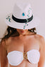 Hand Painted Hat - Aqua