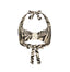 Luxury halter neck Animal print bikini top with underwire and gold detail