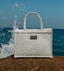 Milos White Medium Tote Bag