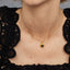 Maine Black Onyx Flower Necklace
