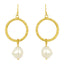 Margot Pearl Hoop Earrings
