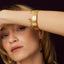 Aphrodite Brushed Gold Bangle