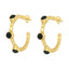 Mini Cruise Black Onyx Hoop Earrings