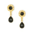 Neve Black Flower Onyx Earrings