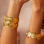 Odyssey Double Row Gold Cuff