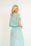 Sophia Sheer Long Beach Dress - Aqua Breeze