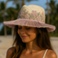 Hand Painted Pink Fringed Hat - Hrozalia