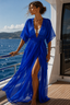 Sophia Long Beach Dress - Royal Blue