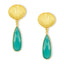 Tria Shell Earrings in Aqua