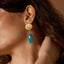 Tria Shell Earrings in Aqua
